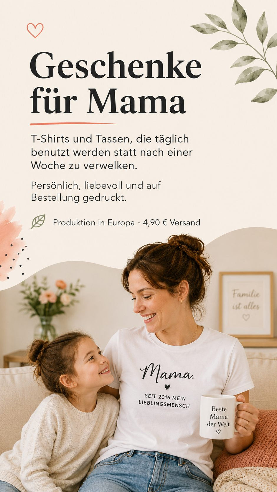 Geschenke für Mama – T-Shirts und Tassen, die täglich benutzt werden